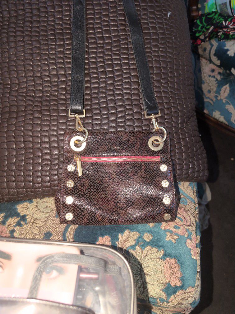 Hammit Italian Red And Black Leather Brand New Never Used Handbag