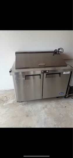 stainless steel, two-door commercial refrigerator