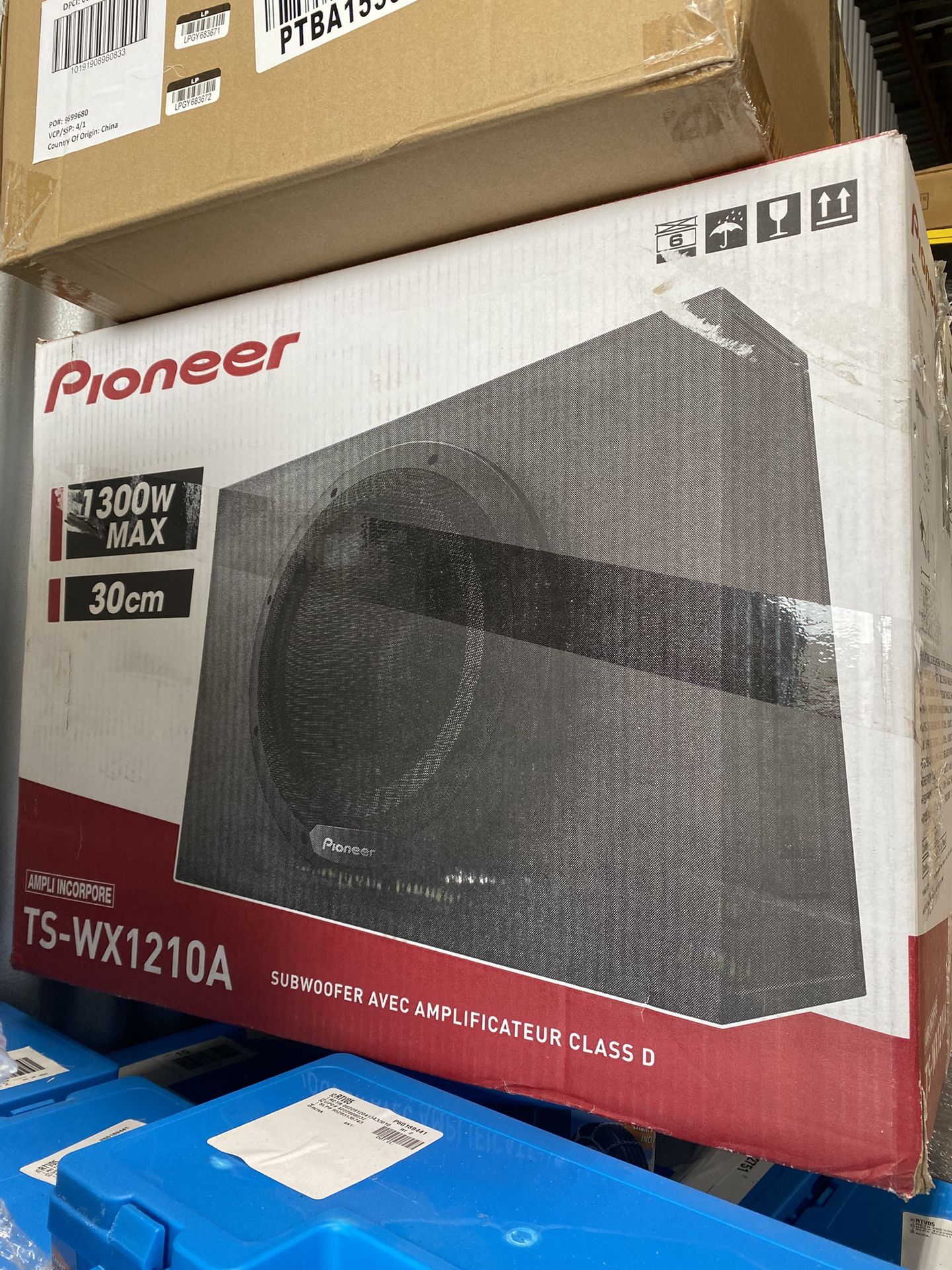 Pioneer TS-WX1210A 12-in. 1,300-Watt-Max Sealed Active Subwoofer with Built-in Class D Amp, Black