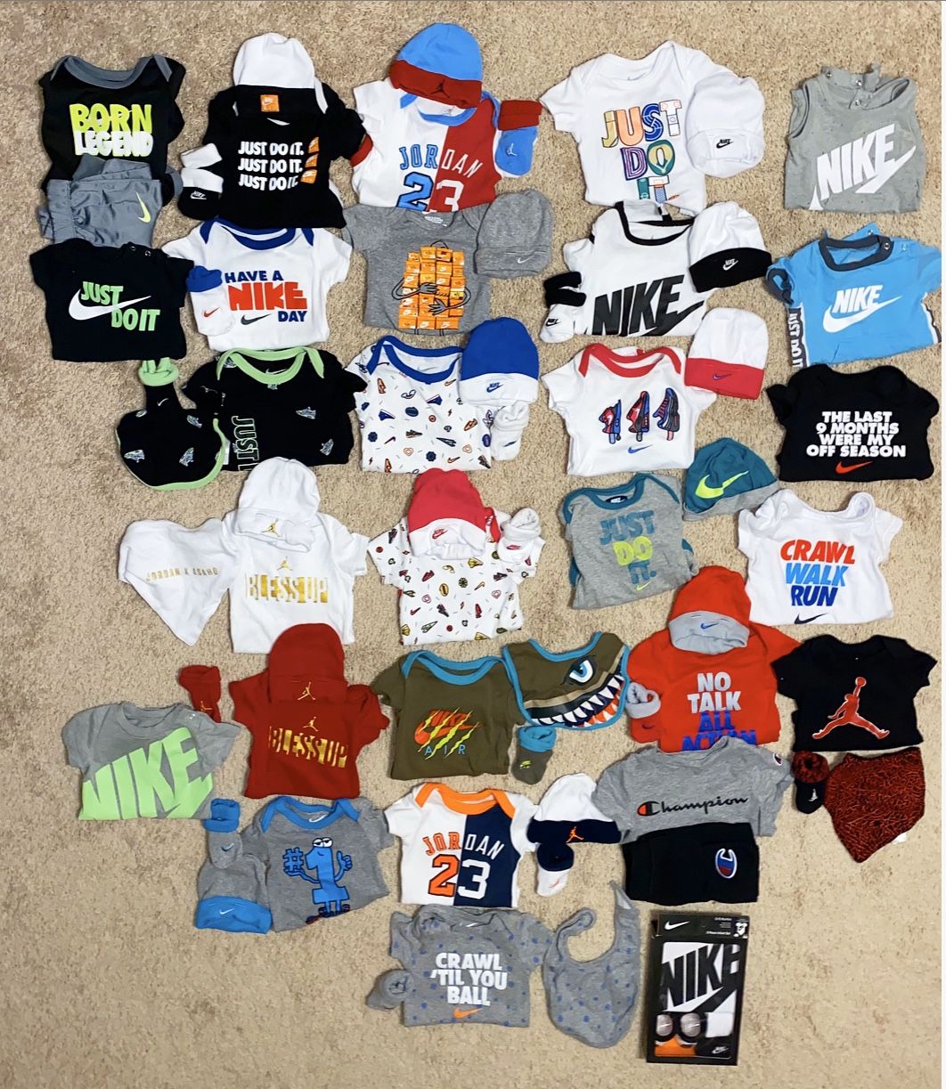 Baby Boy’s Nike/Jordan Lot 0-6 Months