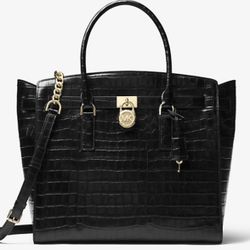 MICHAEL MICHAEL KORS Hamilton Crocodile-Embossed-Leather Weekender