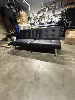 Leather Coach and Bed