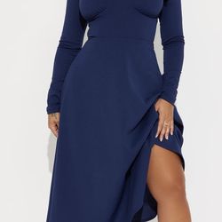 CHAROLETTE LONG SLEEVE MIDI DRESS