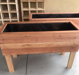 Garden Red Wood Cedar planters vegetables, flowers, plants, vines.