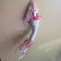 Vintage 12" Mermaid Doll Ornament Home Decor - Collectible Crafting Fairy Garden