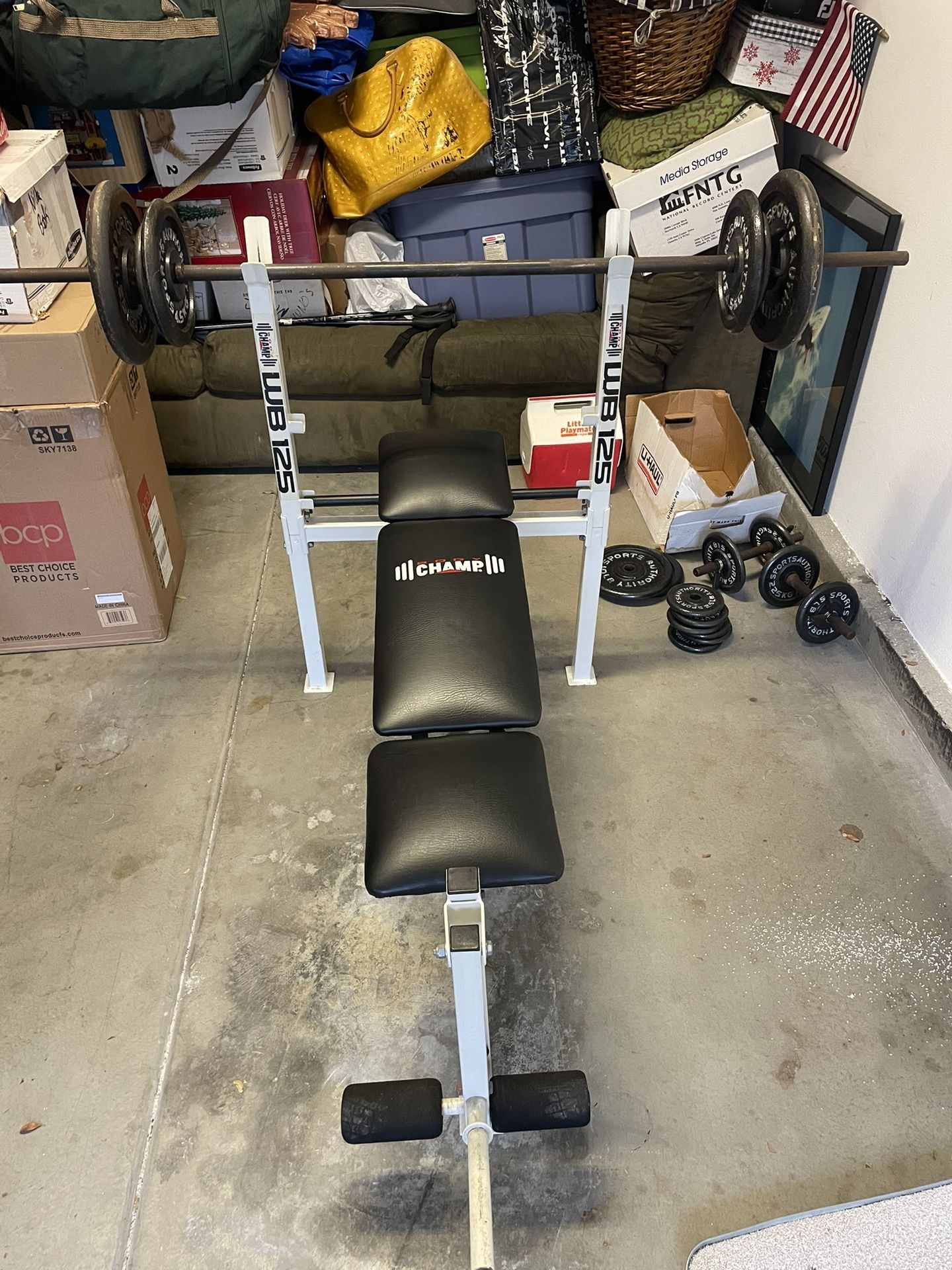 Weight bench set