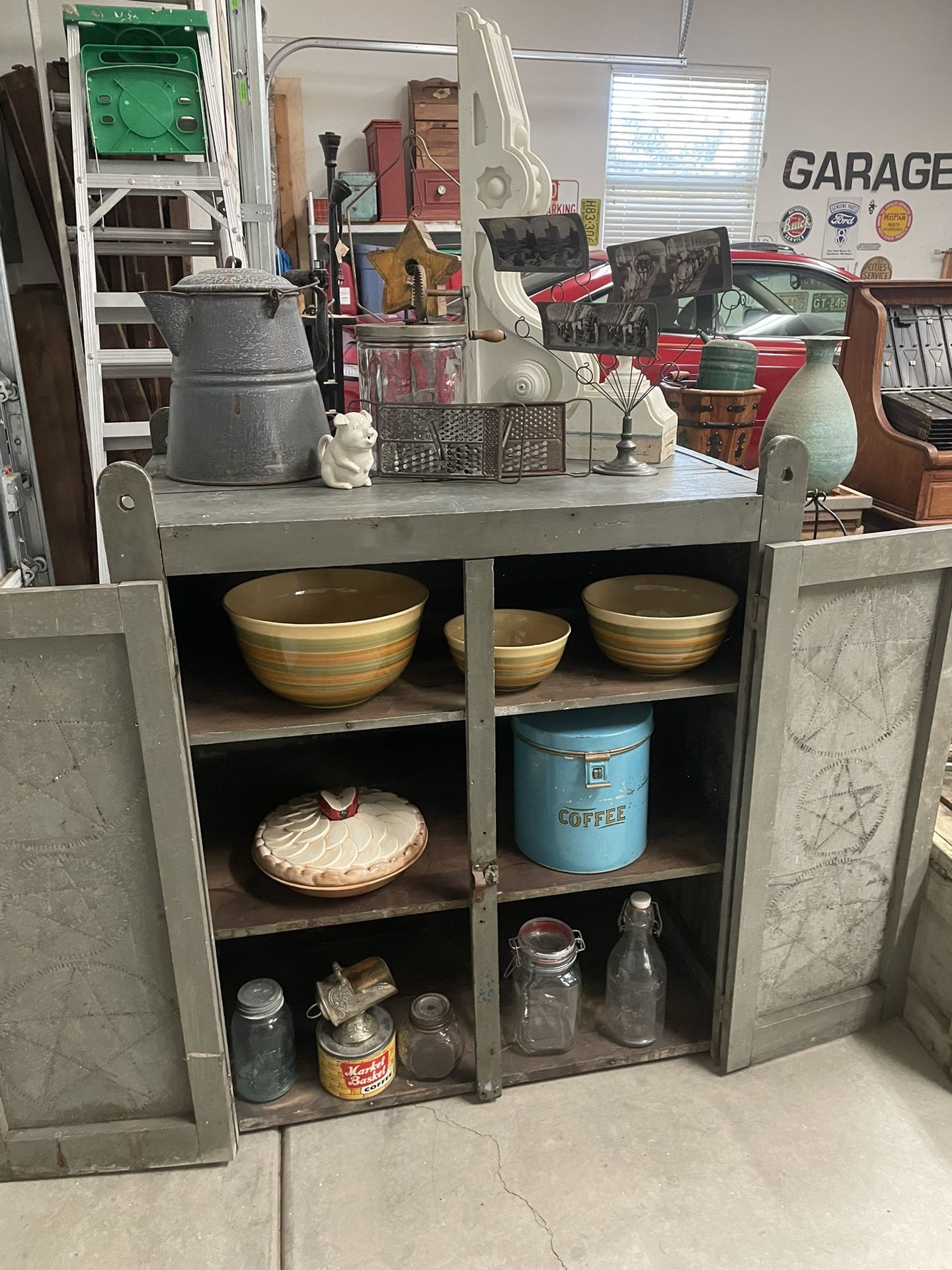 Late 1800’s Hanging Pie Safe Cabinet 