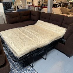 Financing Options, Deals ,Delivery🐞 2pc Sleeper Sectional Sofa w/ Chaise Couch