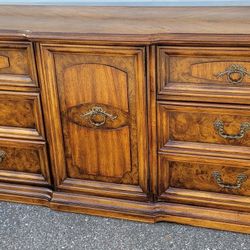 (FREE DELIVERY) Stanley Italian Neoclassical Tuscan Style Dresser, Mirror, & Matching Nightstands 