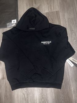 Black Small Essential Fleece Hoodie