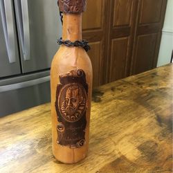 Miguel De Cervantes  Leather & Cork Bottle