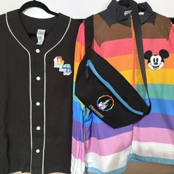 Disney Pride Bundle Jacket/jersey And Cross Bag