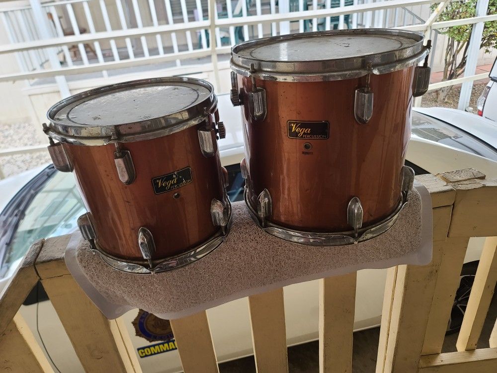 Bateria / DRUMS One Pair or Set of Power Hang Toms 8" and a 10" for $35