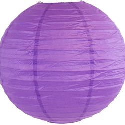 12 Pieces 18” large Purple  Round ChinesePaper Lanterns For Party Wedding Baby Shower Bridal Shower Home Decorations Suppliers
