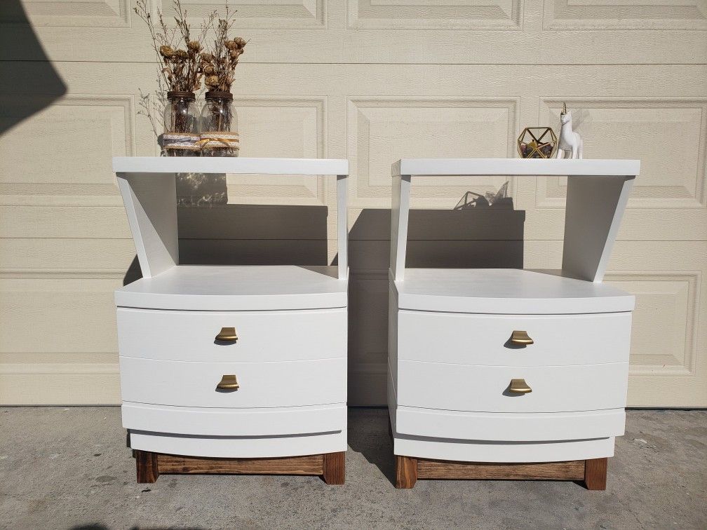 MCM Boho Chic Nightstands Side Tables