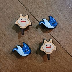 Lot Of 4 Croc Charms Stingrays 