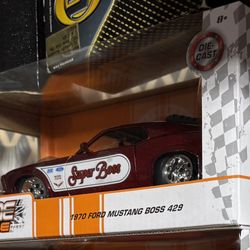 JADA BIGTIME MUSCLE 1970 FORD MUSTANG BOSS 429 CANDY APPLE RED DIE CAST VEHICLE