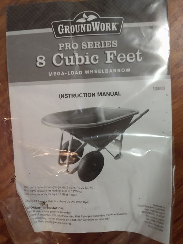 groundworkpro8cuftpolywheelbarrow for Sale in Moncks Corner, SC