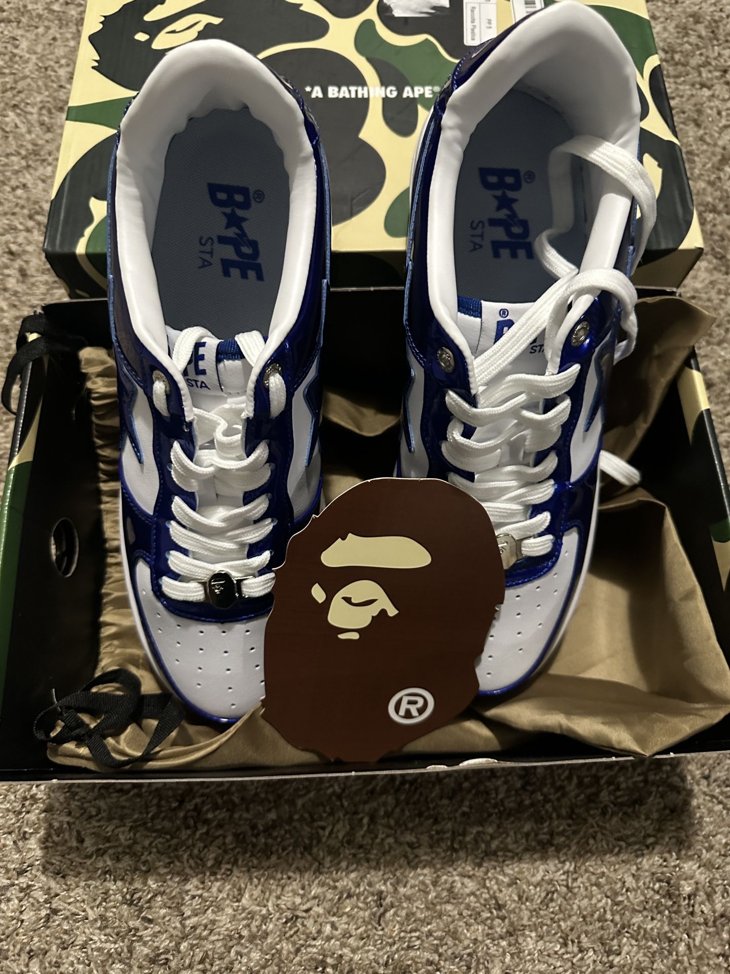 Bape Sta Low Electric Blue Size 10.5