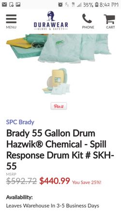 55 gallon hazardous waste spill kit