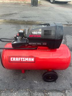 CRAFTSMAN COMPRESSOR 150 PSI MAXIMUM 6HP 33 GAL IN EXELEN CONDITION .$300