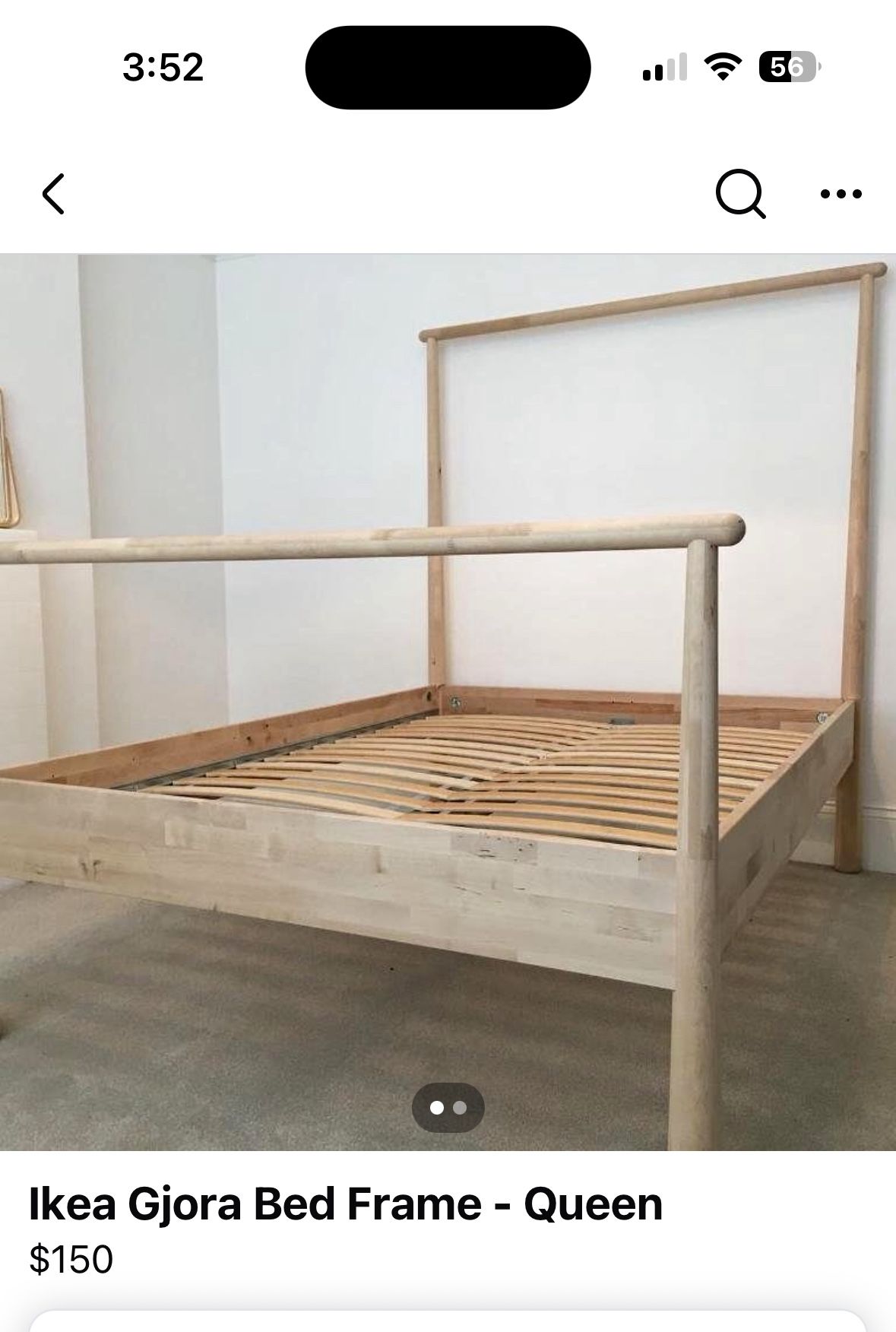 Ikea Gjora Bed Frame - Queen