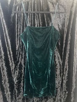 Dark/Forest Green Velvet Dress