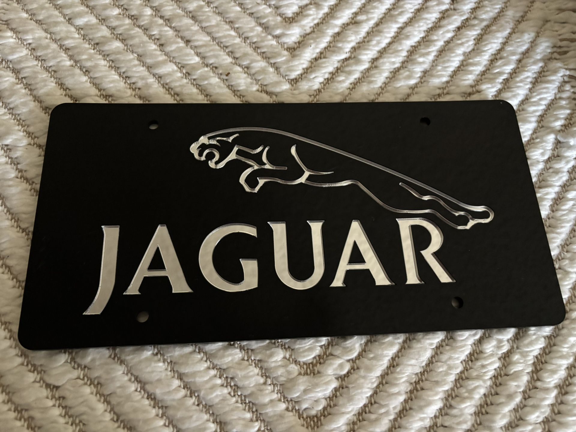 Jaguar Thick Plastic License Plate