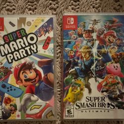 Super Mario Party / Super Smash Bros $40 Each