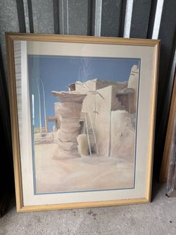 Framed Southwest Adobe Pueblo Art Print