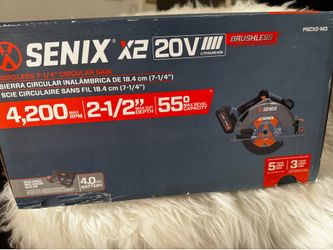 SENIX 20 Volt Max* 7-1/4" Cordless Circular Saw, Brushless Motor