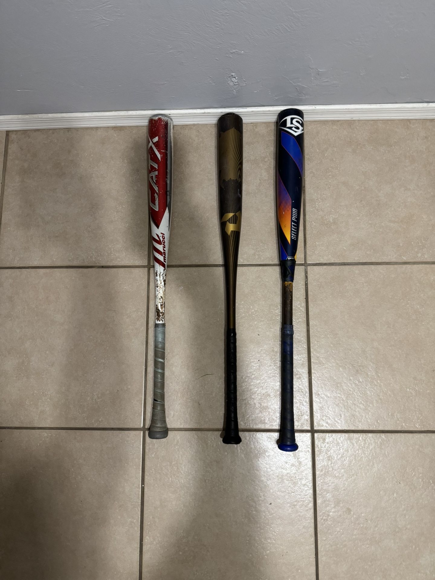 3 Bats For Sale + Bruce Bolts!! (All Together For 730$ Or Each Sold Separately)