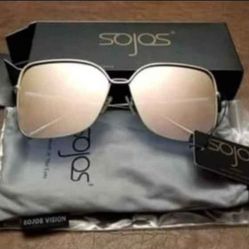 Brand New In Box Sojos Vision Pink Mirrored Sunglasses 