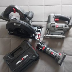 Porter Cable Battery Powered Tools/ Accessory Set(never used)