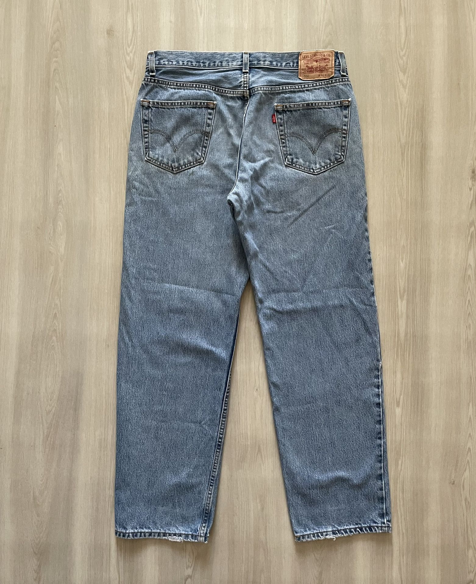Vintage Levis 550 Red Tab Faded Washed Relaxed Fit Tagged 36x32 Fits 36x31 
