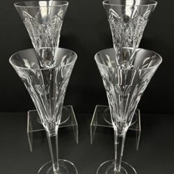 Waterford Millennium Series Crystal  Champagne Glasses