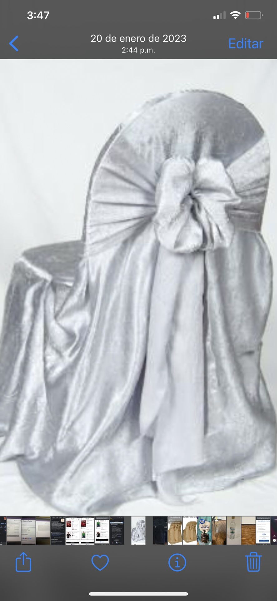 Chair Covers Universal Ivory, Chocolate ,Pink ,Silver ,gold ,blue