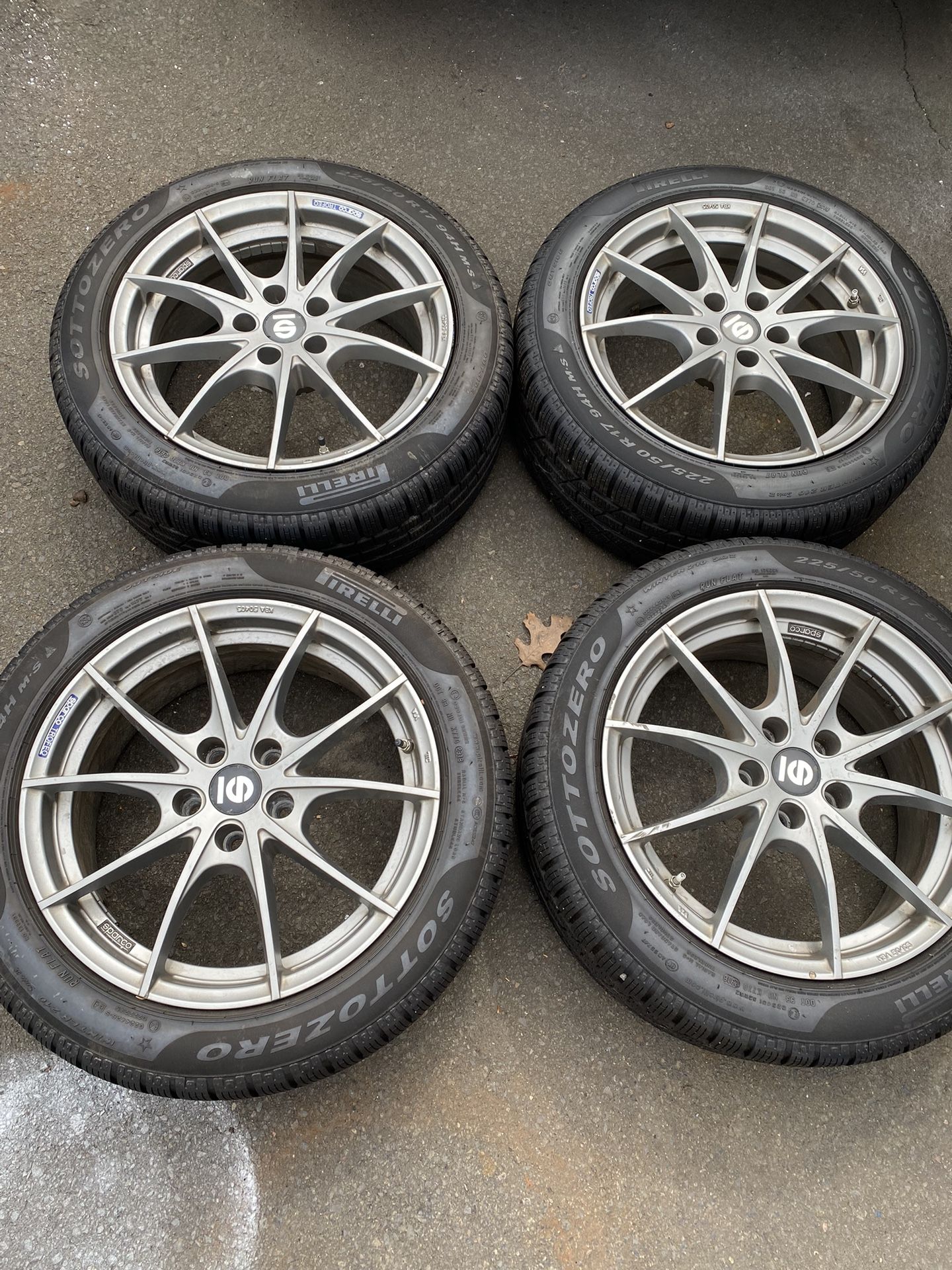 Set Of 4 Sparco Rims With Perelli Tires