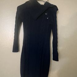 Navy Blue Sweater Dress 
