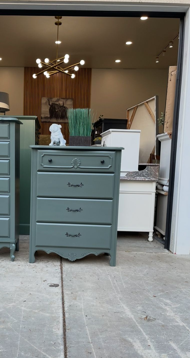 Tall Green Dresser , Made In The USA