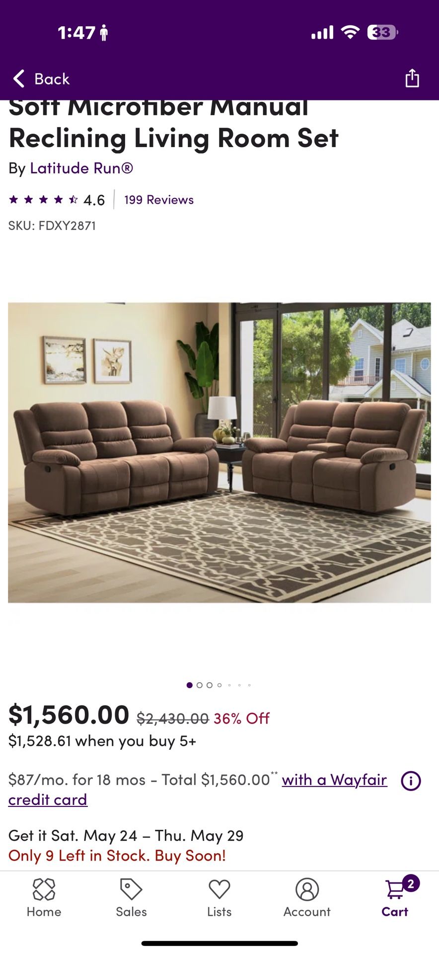 Manual Reclining Sofa