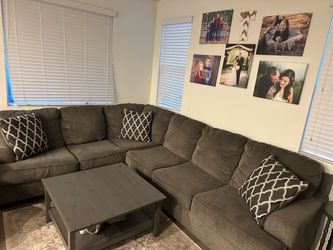 Dark Grey sectional couch