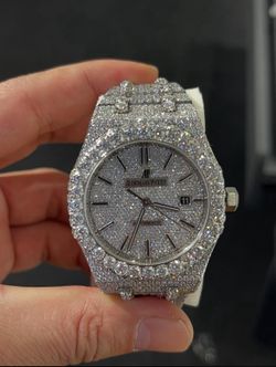 AP Moissanite Watch – Iced Out – Diamond Tester Pass