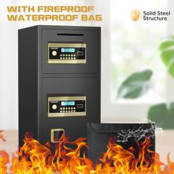 ✨6.5 cu ft Fire-Resistant Safe Box with Digital Screen, Hidden Code Access, Deposit Slot & Dual Alert System — ideal for home, workspace or small busi