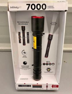 NIB Infinity X1 7000 Lumens Dual Power Rechargeable Tactical Flashlight