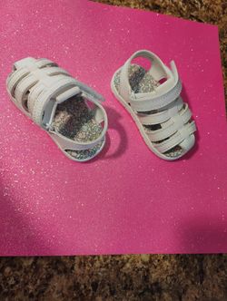 girls white leather sandals