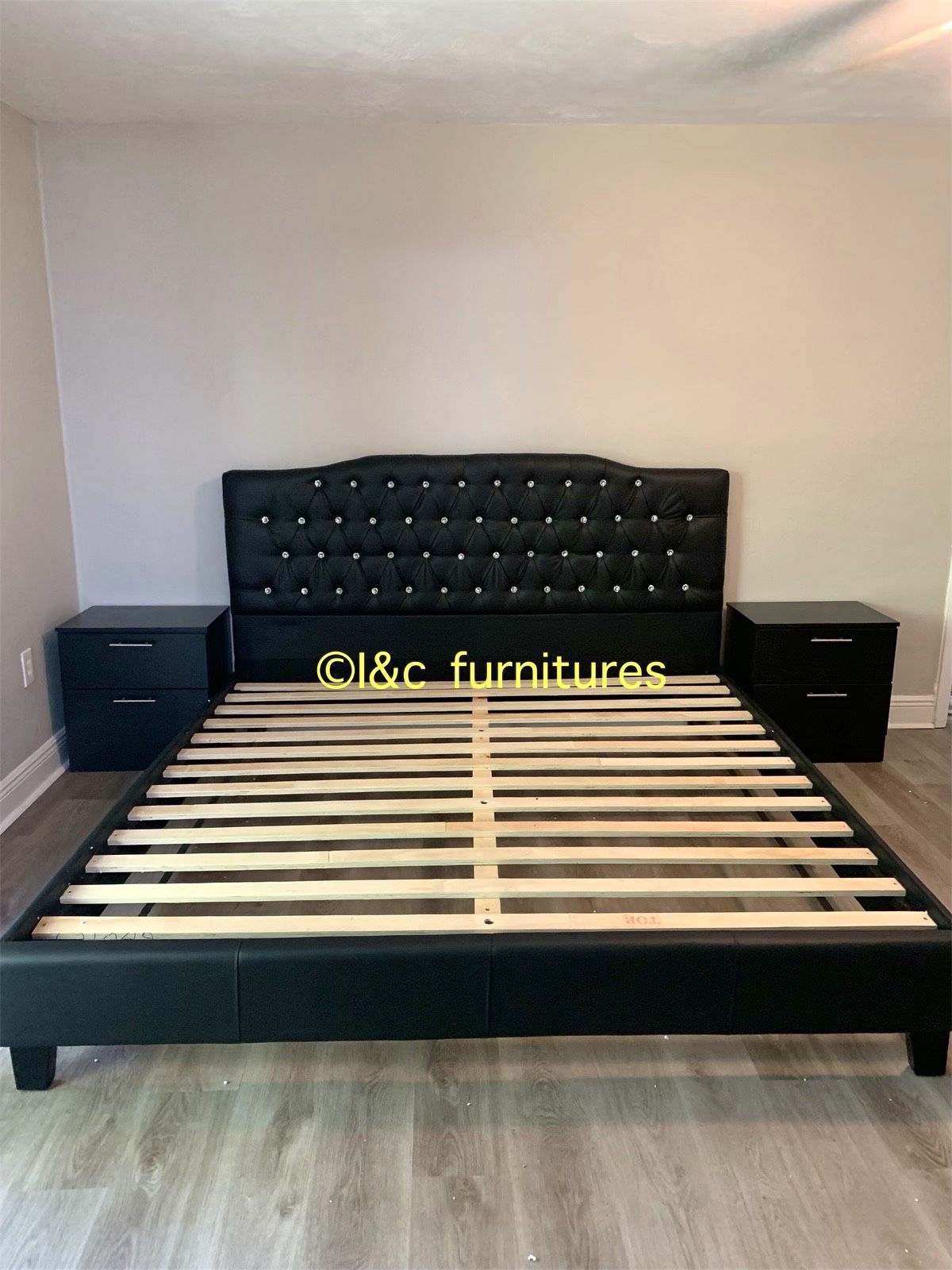 3 Piece Queen Size Bedroom Set New In The Box 📦 Same Day Delivery. Bed Frame Mattress 1 Night Stand