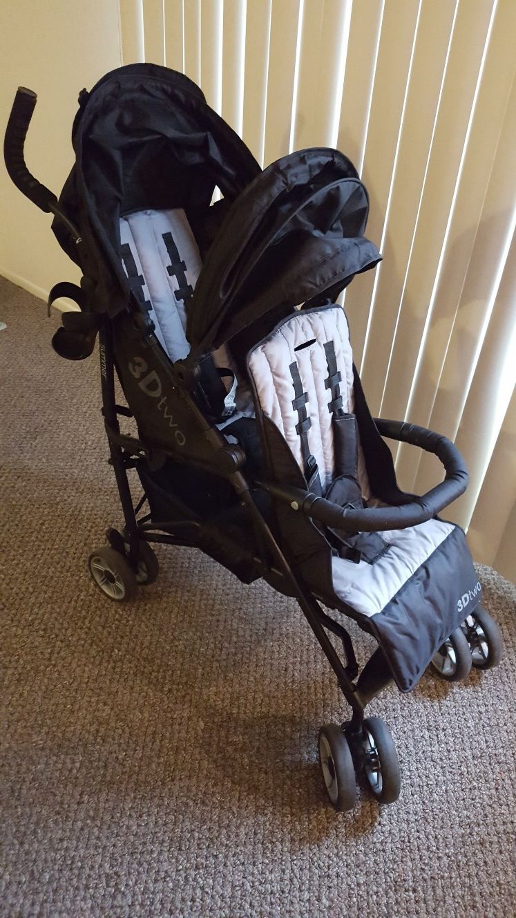 3dtwo double cheap stroller