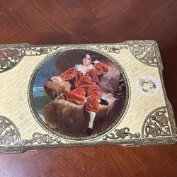 Rare (1940s) Cremona Red Boy Toffee Tin Box 