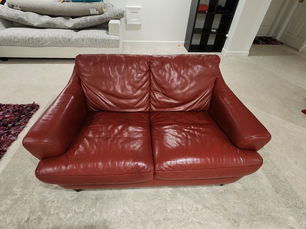 Leather Loveseat In Great Shape!